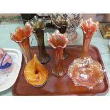 Various Carnival vases etc