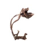 A boxed limited edition bronze sculpture of a frog on a lily pad by Michael Simpson, No.
