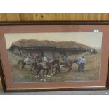 A pair of Howard Terpning coloured prints of North American Indians plus book and paperwork,