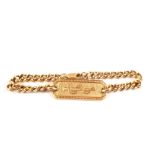 A 9ct gold 'medi tag' bracelet