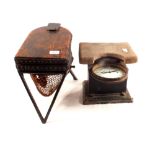 Blacksmiths bellows, bathroom scales, three blow lamps plus G.