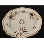 A Flight Barr & Barr Worcester meat plate with leaf decoration