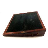 A 19th Century mahogany writing slope (some veneer loss)