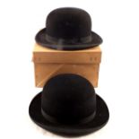One London made bowler hat plus one other in a box