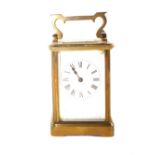 A brass carriage clock (as found)
