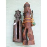 A Congo tribal wooden figure plus a Yaka tribe wooden figure