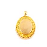 A large Victorian gold locket,