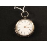 A lady's silver pocket watch