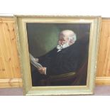 A 19th Century oil on canvas of a seated gentleman,