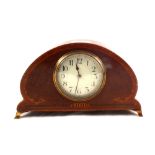 An Edwardian inlaid mantel clock