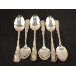 A set of six silver teaspoons,