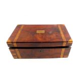 A 19th Century mahogany and brass bound box,
