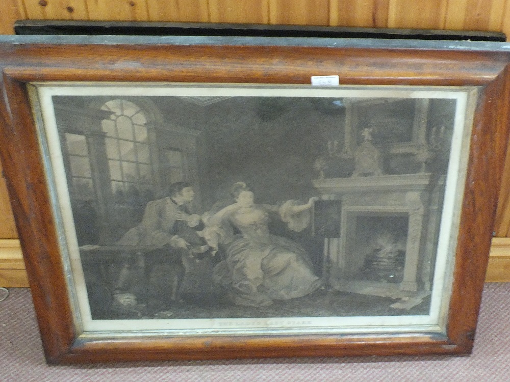 A Hogarth print 'The Lady's Last Stake',