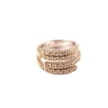 An 18ct gold diamond ring,