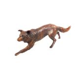 A boxed limited edition bronze sculpture of a border collie by Michael Simpson, No.
