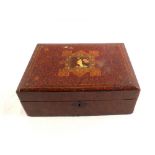 An Art Nouveau painted writing box