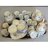 A Minton Marlow part tea set plus Paragon Coniston part coffee set