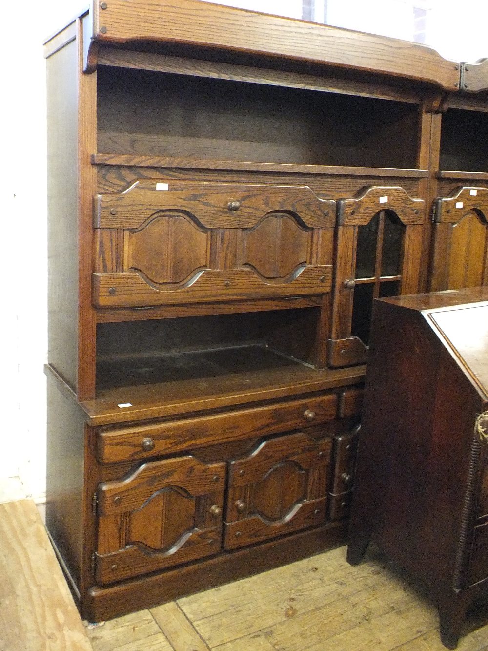 A modern Dutch oak wall unit