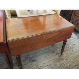 A Victorian mahogany Pembroke table on turned legs