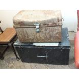 Two tin trunks and contents