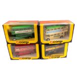 Boxed Corgi Routemaster buses, 469 Aero red, Gloucester tram and toy sale,