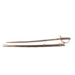 A good model 1821 Artillery Officers sword with scabbard,