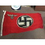 A German (PATTERN) large Reich flag with various markings to lanyard