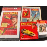 A 1958 Eagle comic in souvenir pack with booklet and postcards