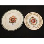 Two military commemorative plates in Royal Dragoon Guards