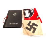 A German WWII (PATTERN) Hermann Göring album with Reich flag and pennant