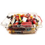 A basket of various play worn Dinky, Corgi, Matchbox,