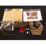 A group of 'mounted for wear' four WWII medals including 1939/45 Star and France and Germany Star