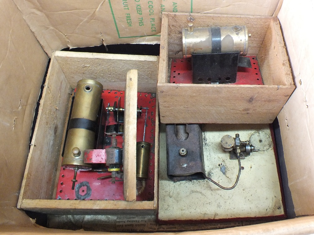 Three stationary steam engines plus accessories