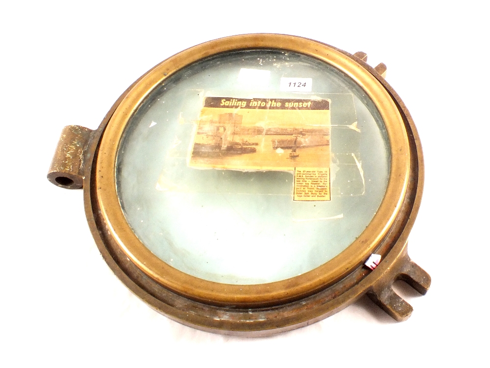 A Royal Naval ships porthole from H.M.S.