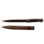 A Third Reich era K98 bayonet with scabbard,