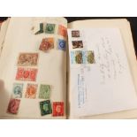 A stamp album and contents