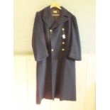 A pre WWII (dated Feb 1936) Naval overcoat named to A.F.