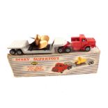 A boxed Dinky 986 Mighty Antar low loader with propeller