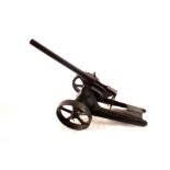 Oliver Harper, French pressed steel field gun with cast iron wheels,