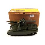 Boxed Britains 155mm self propelled gun (barrel damaged)