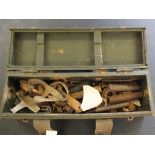 A box of WWI battlefield relics from France