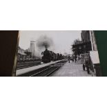 A quantity of large scale professional photos and photo prints of continental steam trains and GB