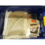 A box containing a large quantity of military related ephemera