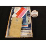 Chelsea 1905-2005 Centenary memorabilia pack plus cricket ball signed D.