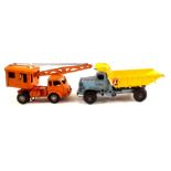 A Benbros metallic blue and yellow Euclid quarry truck plus C.I.J.