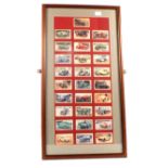 Two framed sets of motoring collectors cards