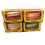 Boxed Corgi Routemaster buses, 469 Oxo, Lion Bar,