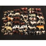 Fifty various makers lead cows,