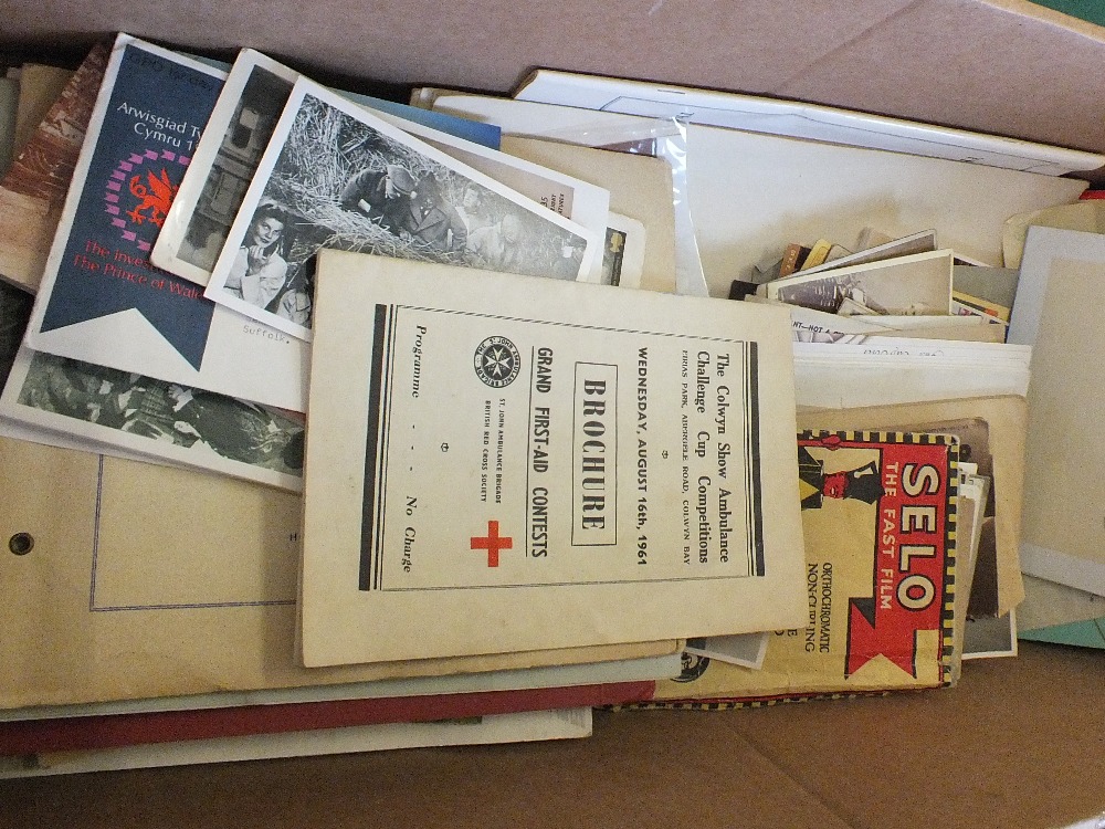 Various photos, postcards and ephemera including House of Commons letters,