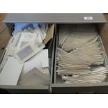 A double file drawer containing a large quantity of professional quality negatives of railway locos